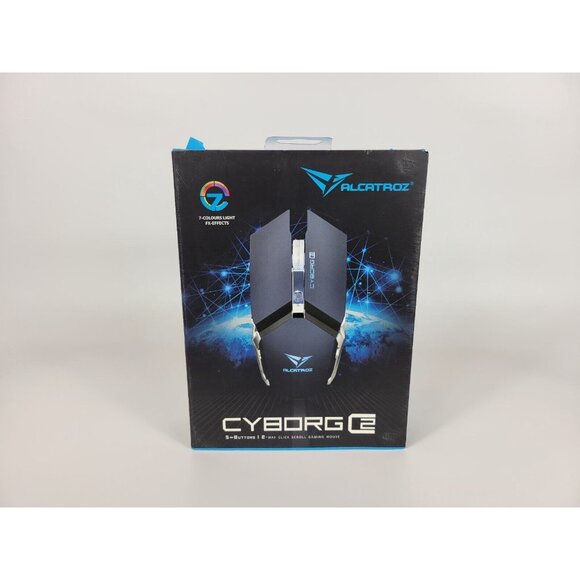 Alcatroz Other - Alcatroz Cyborg 2 Pro 5 Button 2 Way Click PC Computer Laptop Gaming Mouse Black